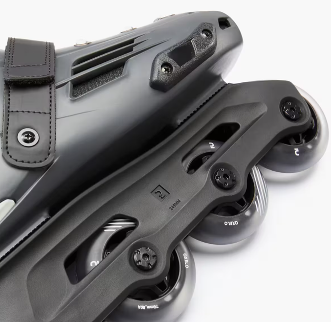 Ролики для Дорослих OXELO EU 45/46 Hard Shell MF140 Чорний (Гальма в комплект не входять) - зображення 6