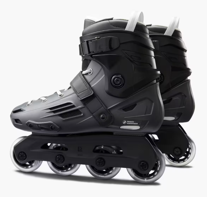 Ролики для Дорослих OXELO EU 45/46 Hard Shell MF140 Чорний (Гальма в комплект не входять) - зображення 8