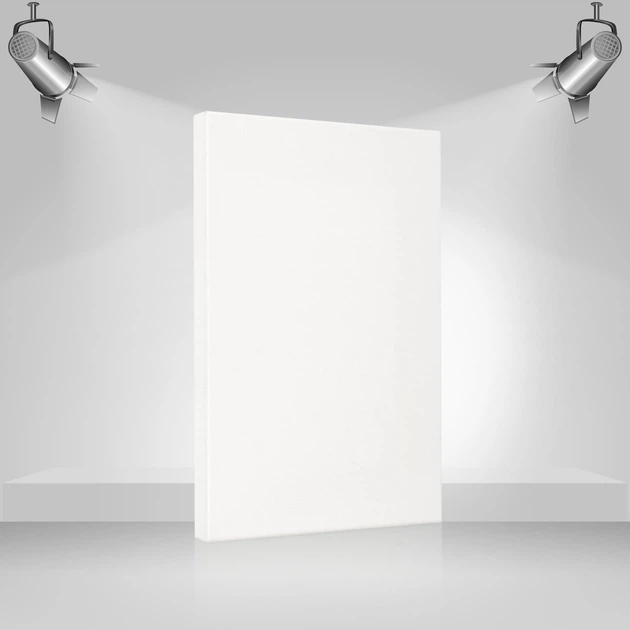 Полотно художнє Gencla White 30х40 на підрамнику (43х18 сосна зрощена) EmojiFrame - зображення 2