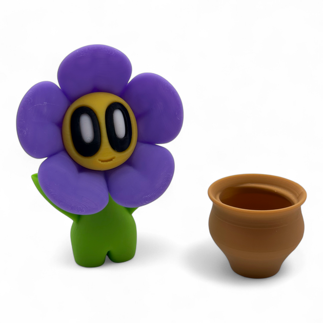 Іграшка у формі квітів Blob Flowers Violet Фіалка у горщику [FDM-друк] - зображення 4