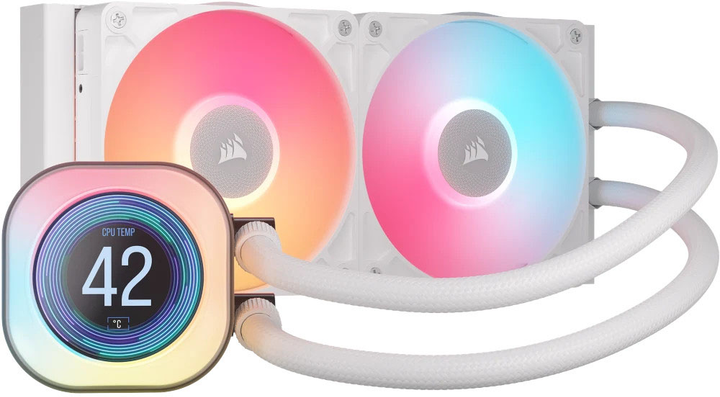 System chłodzenia wodą Corsair iCUE Link TITAN 240 RX LCD White (CW-9061025-WW) - obraz 1