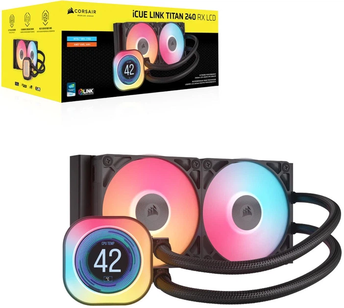 System chłodzenia wodą Corsair iCUE Link TITAN 240 RX LCD Black (CW-9061022-WW) - obraz 6