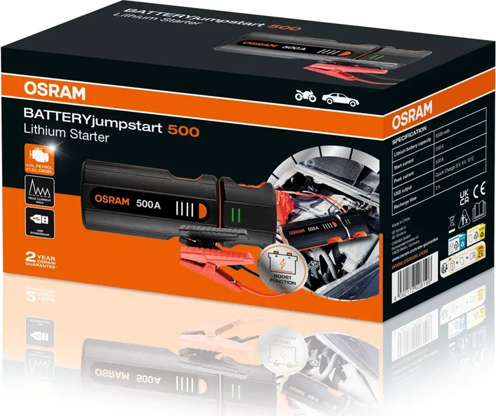 Пусковий пристрій OSRAM BATTERYstart 500 OJS010 (4062172408196) - зображення 3