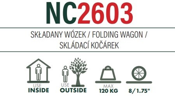 Туристичний візок Nils Camp NC2603 120 L Чорний (5908261680380) - зображення 4