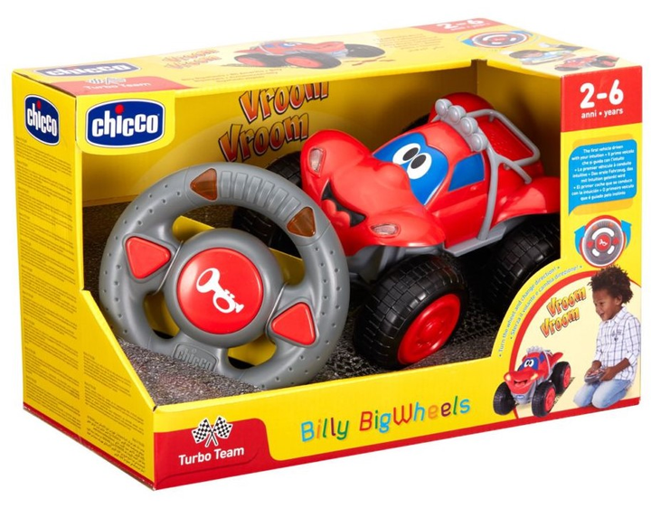 Zdalnie sterowany samochodzik z kierownicą Chicco Turbo Team BILLY Czerwony (8003670912484) - obraz 2