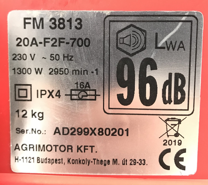 Газонокосилка электрическая Agrimotor 1300W (FM3813) - изображение 9