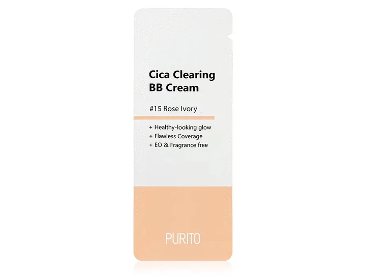 ББ крем для лица с экстрактом центеллы PURITO Cica Clearing BB Cream 1 ml №15 Rose Ivory (пробник) - Фото 1 ББ крем для лица с экстрактом центеллы PURITO Cica Clearing BB Cream 1 ml №15 Rose Ivory (пробник) - изображение 1