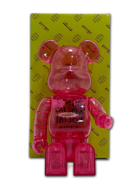 Статуетка Bearbrick x ANTISOCIAL SOCIAL CLUB x PINK 400% 28 см Medicom Toy Вуличний бренд - зображення 8