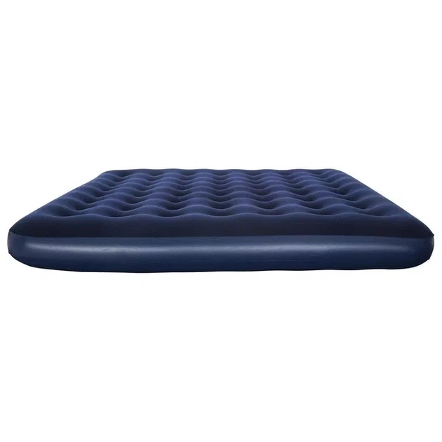 Надувная двуспальная велюровая кровать Bestway 67004 без насоса 203 x 183 x 22 см Синий - изображение 2