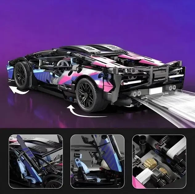 Конструктор машинка Lamborghini 1314 деталей на 36 см (485) - Фото 3 Конструктор машинка Lamborghini 1314 деталей на 36 см (485) - изображение 3