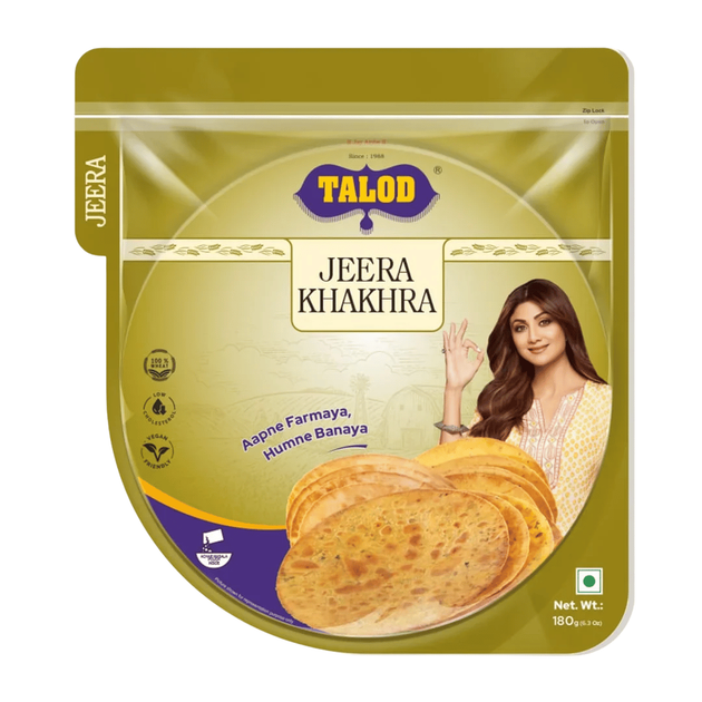 Хахра со вкусом тмина Jeera Khakhra 180г Talod 8906127700668 - Фото 1 Хахра со вкусом тмина Jeera Khakhra 180г Talod 8906127700668 - изображение 1