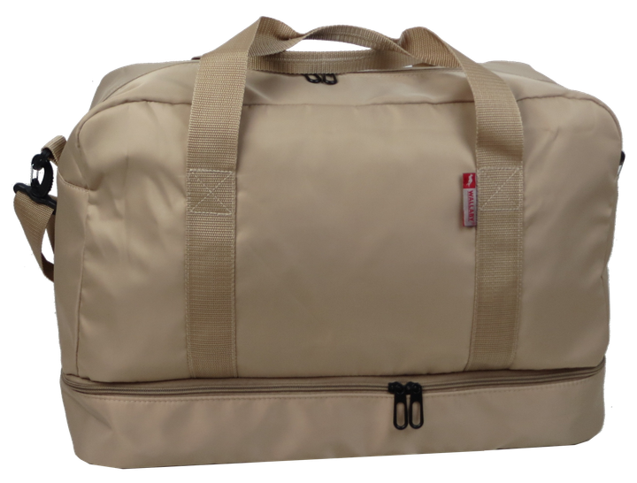 Дорожня сумка з відділом для взуття 40L Wallaby Бежева - зображення 4