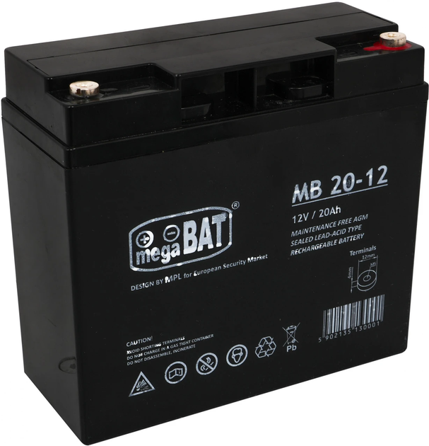 Гелевий акумулятор MegaBat 12V/20Ah (5902135130001) - зображення 1