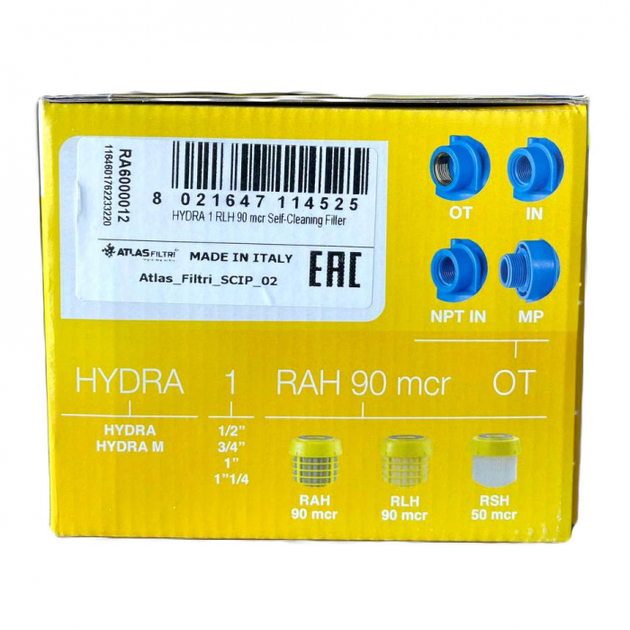 Фільтр самопромивний Atlas Hydra RLH-90 3/4" KIT RA6000011 (з картриджем 90 мкм) - зображення 6