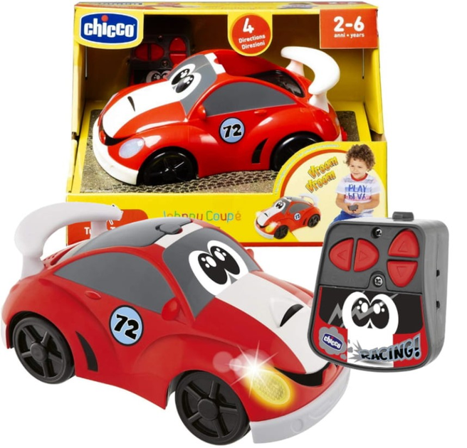 Машинка на радіокеруванні Chicco Turbo Team Johnny Coupe Racing Червона (8058664102907) - зображення 3