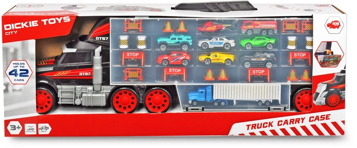 Игровой набор Dickie Toys Трейлер перевозчик авто грузовик с