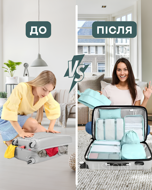 Органайзер для одежды, обуви, белья и косметики 9в1 голубой 3DTOYSLAMP - изображение 8