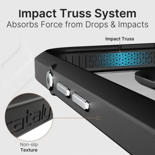 Противоударный прозрачный чехол Catalyst Influence Case Black для iPhone 16 Pro Max - Фото 3 Противоударный прозрачный чехол Catalyst Influence Case Black для iPhone 16 Pro Max - изображение 3