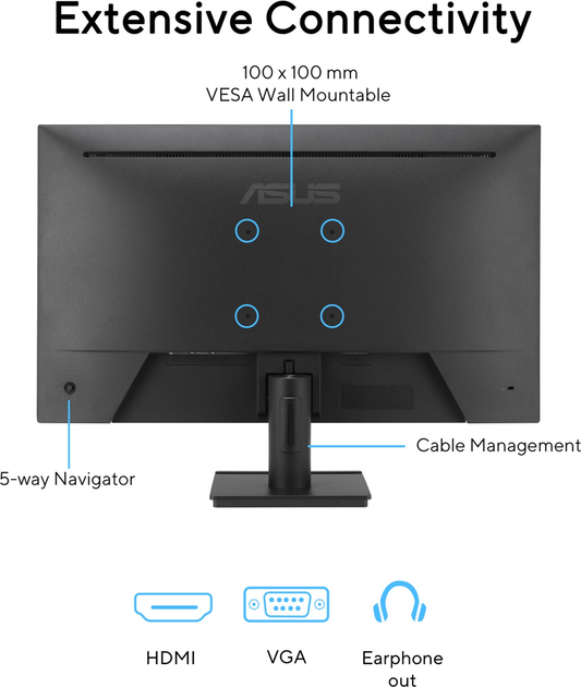 Монітор 27" ASUS VA279HG (90LM04J1-B02371) - зображення 7