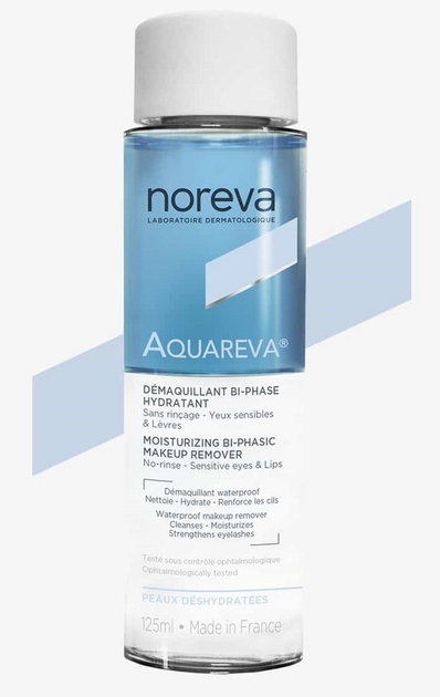 Засіб для зняття макіяжу Noreva Laboratoires Aquareva зволожуючий двофазний 125 ml (3571940002739) - зображення 2