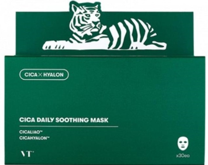 Zestaw Maseczka w płachcie VT Cosmetics Cica Daily kojąca z wąkroty azjatyckiej 30 szt (ZES8809559627490) - obraz 1