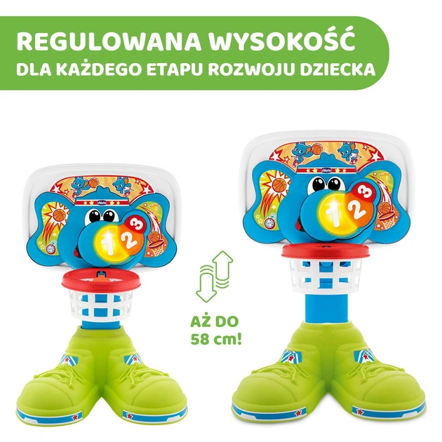 Koszykówka dla dzieci Chicco Fit & Fun z efektami świetlnymi i dźwiękowymi 58 cm (8058664087303) - obraz 14