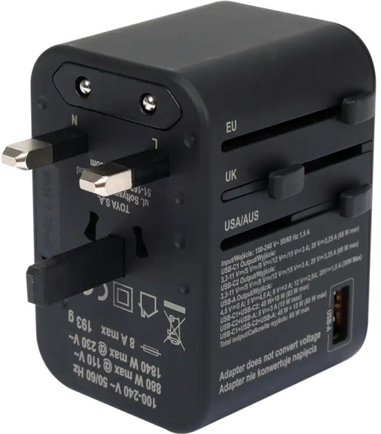 Gniazdo zasilacza YATO 110-240 V do 8 A z gniazdem uniwersalnym i wtyczkami 880/1840 W dla 110/230 V YT-81303 (5906083107627) - obraz 4