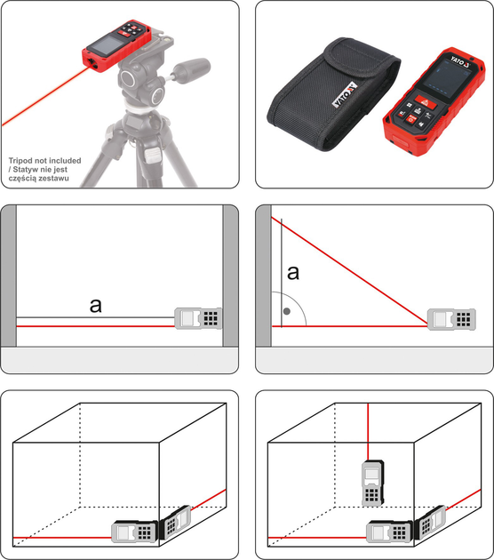 Dalmierz laserowy YATO YT-73127 (5906083029301) - obraz 5