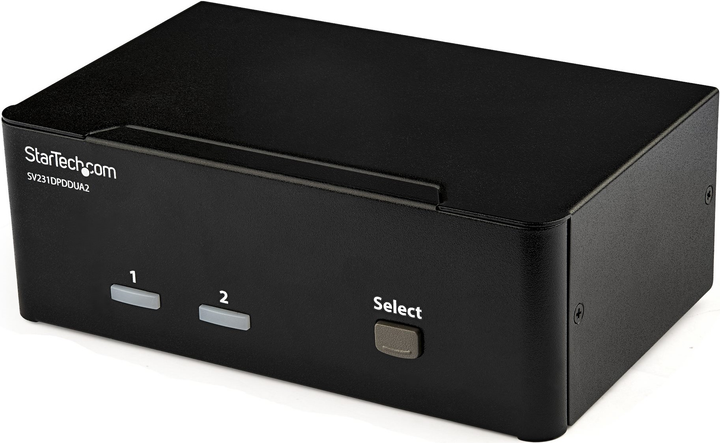 Перемикач StarTech 2-Port 4K DisplayPort Dual-Monitor KVM Switch with Audio (SV231DPDDUA2) - зображення 3
