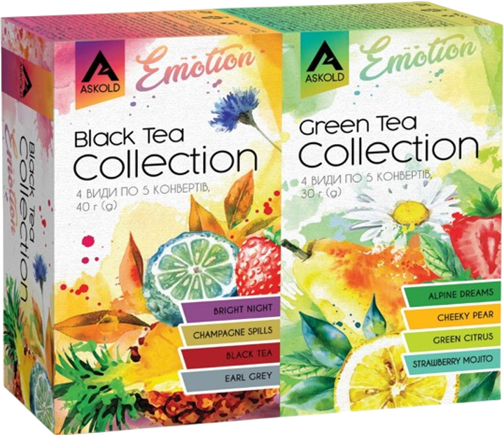 Набір чаїв Askold Black Tea Collection та Green Tea Collection в пакетиках з ярличками у конвертах 70 г 20 конвертів по 2 г та 20 конвертів по 1.5 г від Rozetka на платформі USKIDKA Акція на Набір чаїв Askold Black Tea Collection та Green Tea Collection в пакетиках з ярличками у конвертах 70 г 20 конвертів по 2 г та 20 конвертів по 1.5 г від Rozetka