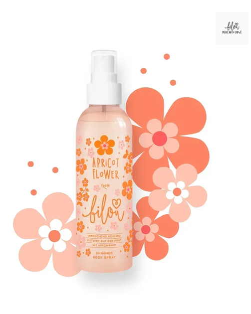 Apricot Flower Спрей для тіла з шиммером Bilou 150ml - Фото 1 Apricot Flower Спрей для тіла з шиммером Bilou 150ml - изображение 1
