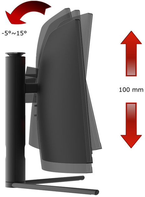 Монітор 34" LC-Power Ultra-wide Curved PC Monitor (LC-M34-UWQHD-180-C) - зображення 15