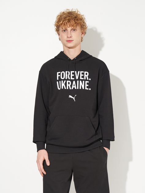 Худи оверсайз мужское Puma FOREVER. UKRAINE. 69010301 XL Black (4069156254657) 