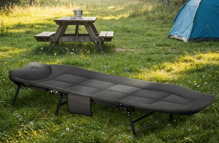 Розкладне ліжко Nils CAMP туристичне 200 × 60 × 44 см сіре NC2720 (5908261680311) - зображення 8