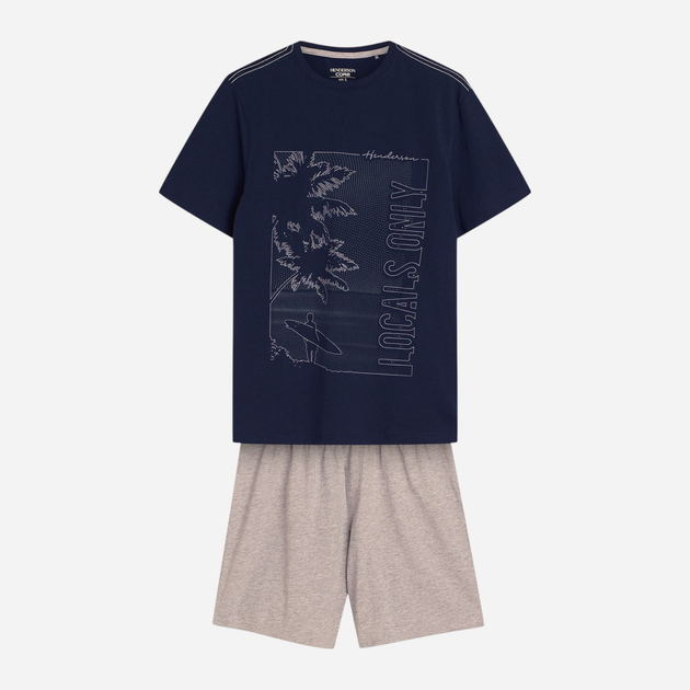 Piżama męska z szortami i krótkim rękawem letnia bawełniana Henderson Surf 42598-59X 2XL Niebieska (5903972399927) - obraz 7
