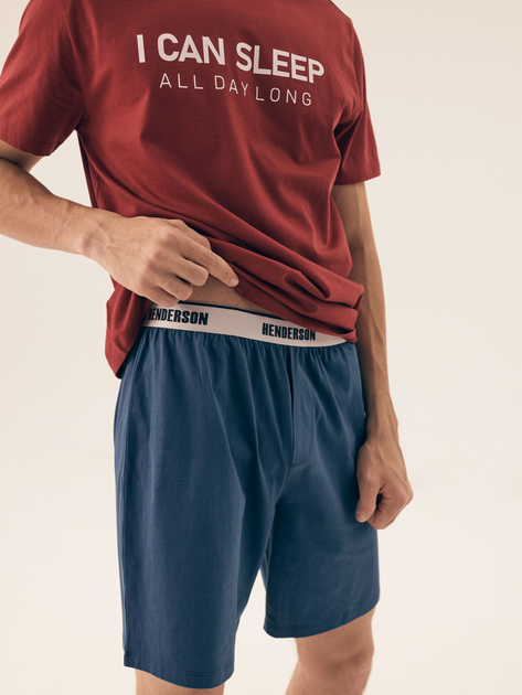 Piżama męska z szortami i krótkim rękawem letnia bawełniana Henderson Sleeper 42614-33X XL Czerwona (5903972509371) - obraz 6