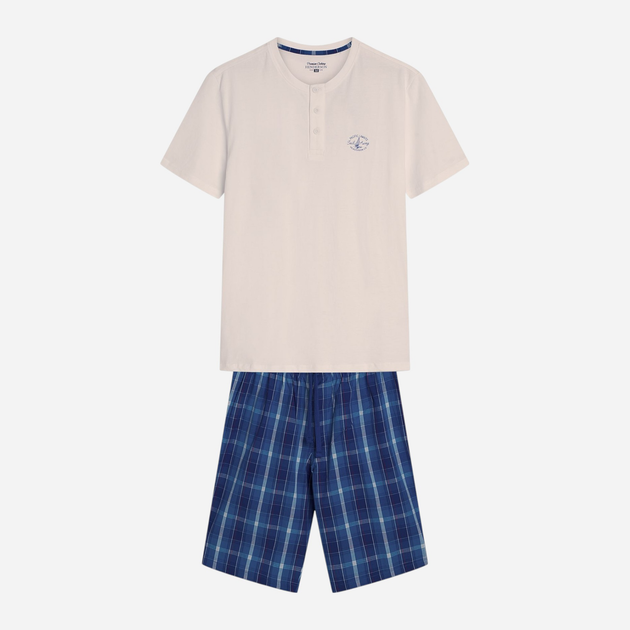 Піжама (футболка + шорти) чоловіча бавовняна Henderson Dock 42616-00X L Біла (5903972398623) - зображення 7