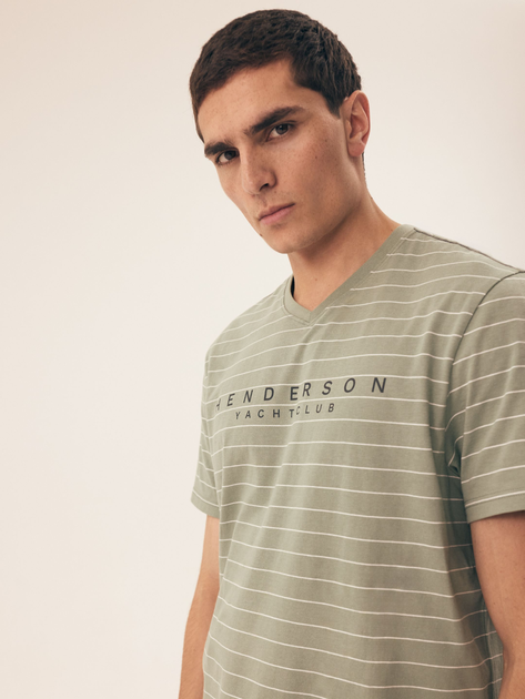 Piżama męska z szortami i krótkim rękawem letnia bawełniana Henderson Deli 42635-07X 3XL Zielona (5903972399293) - obraz 5