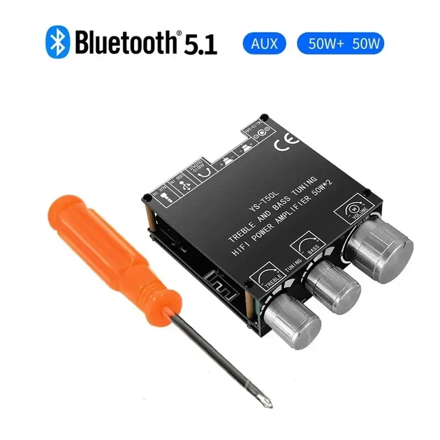 Усилитель звука ZK-T50L, 2х50Вт с Bluetooth 5.0, USB, AUX. DC 12-24v - Фото 1 Усилитель звука ZK-T50L, 2х50Вт с Bluetooth 5.0, USB, AUX. DC 12-24v - изображение 1