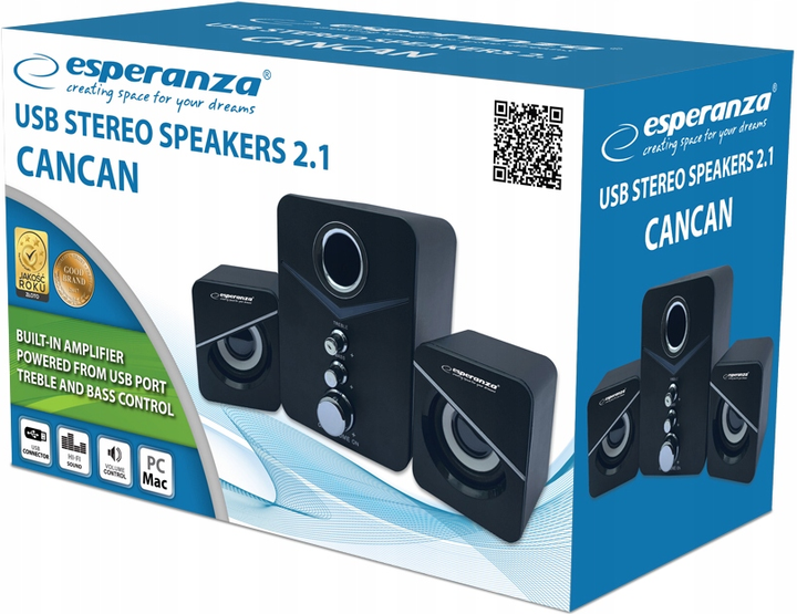 Колонки для ПК 2.1 Esperanza з сабвуфером (Польща) - зображення 9