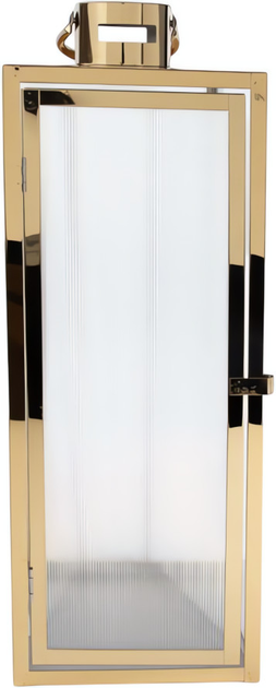 Latarnia Homla Tondo złota 18x18x50 cm (5906496705120) - obraz 1