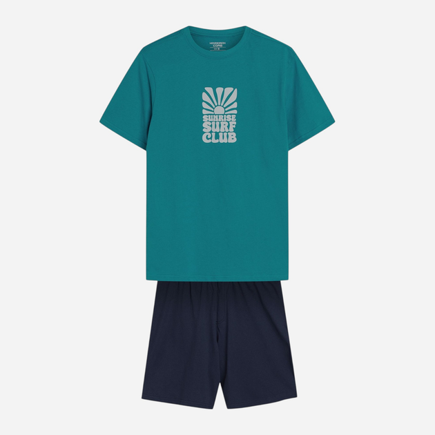 Piżama męska z szortami i krótkim rękawem letnia bawełniana Henderson Sun 42600-56X 2XL Niebieska (5903972520178) - obraz 7