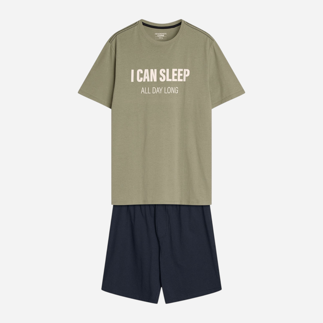 Піжама (футболка + шорти) чоловіча бавовняна великого розміру Henderson Sleeper 42614-77X XL Зелена (5903972509418) - зображення 7