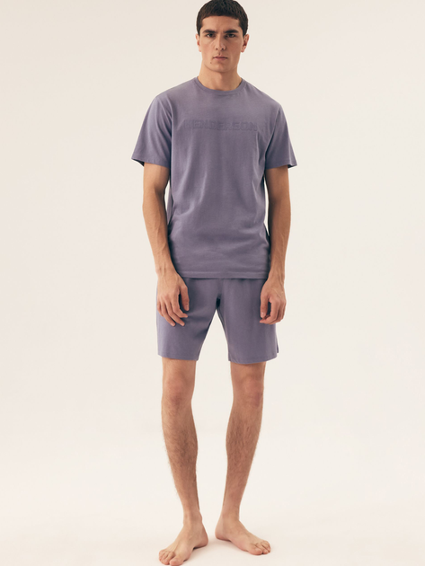 Piżama męska z szortami i krótkim rękawem letnia bawełniana Henderson Daft 42626-95X 3XL Granatowa (5903972398944) - obraz 3