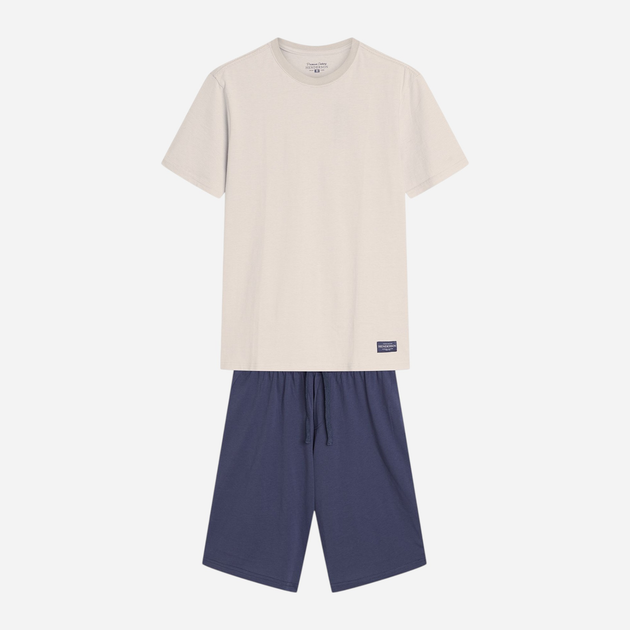 Piżama męska z szortami i krótkim rękawem letnia bawełniana Henderson Dive 42633-00X 2XL Biała (5903972399156) - obraz 8