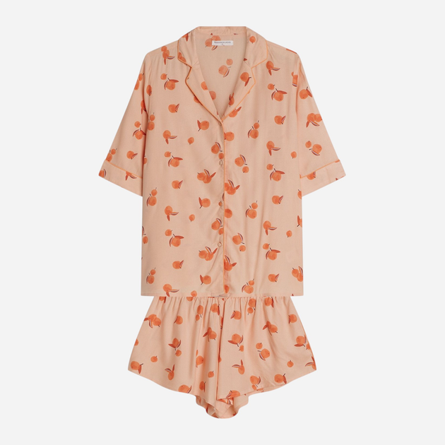 Піжама (сорочка + шорти) жіноча бавовняна Henderson Naranja 42686-24X L Оранжева (5903972379103) - зображення 6