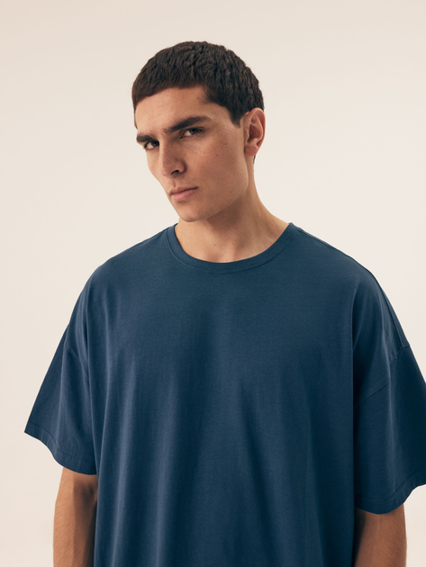 Піжама (футболка + шорти) чоловіча бавовняна Henderson Orient 42794-55X M Синя (5903972510759) - зображення 5