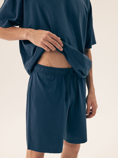 Піжама (футболка + шорти) чоловіча бавовняна Henderson Orient 42794-55X M Синя (5903972510759) - зображення 6