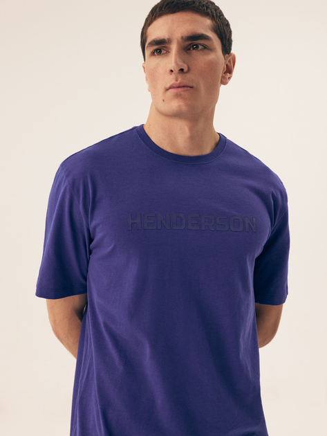 Піжама (футболка + шорти) чоловіча бавовняна великого розміру Henderson Olive 42795-55X 2XL Синя (5903972510865) - зображення 5