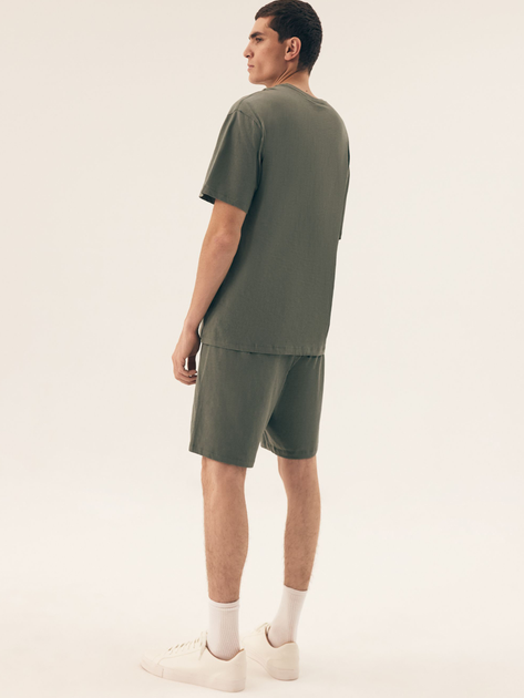 Piżama męska z szortami i krótkim rękawem letnia bawełniana Henderson Olive 42795-87X XL Zielona (5903972510933) - obraz 4